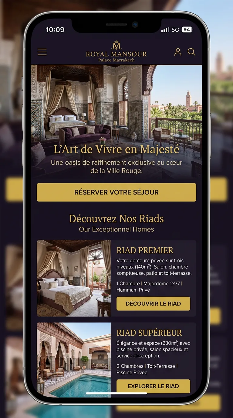 Version mobile — hôtel