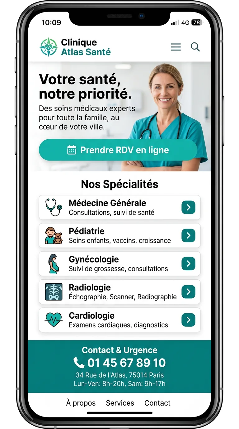 Version mobile — clinique
