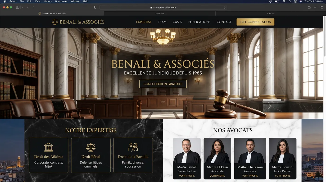Cabinet Benali & Associés — Cabinet d'Avocats