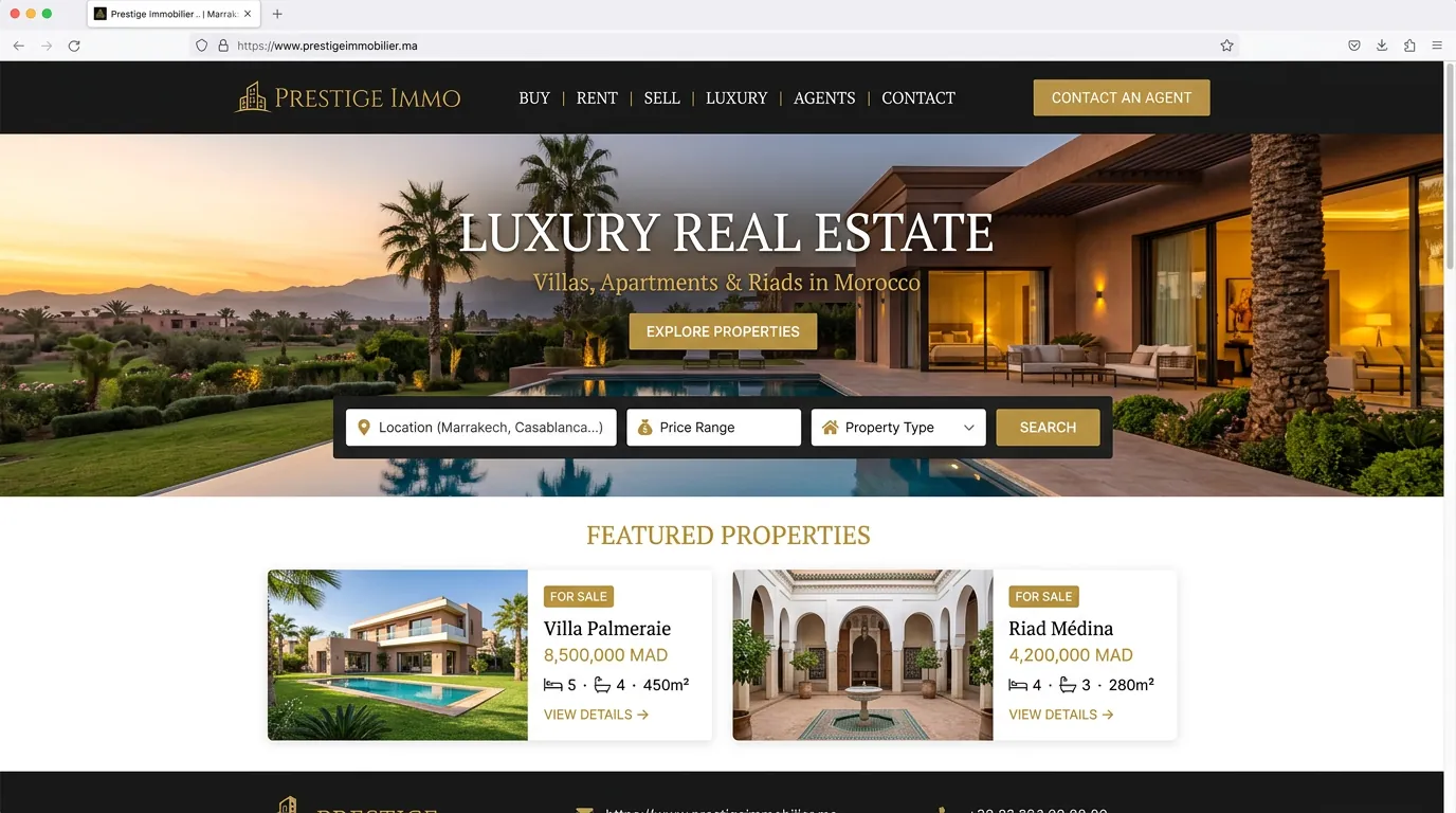 Prestige Immobilier — Immobilier