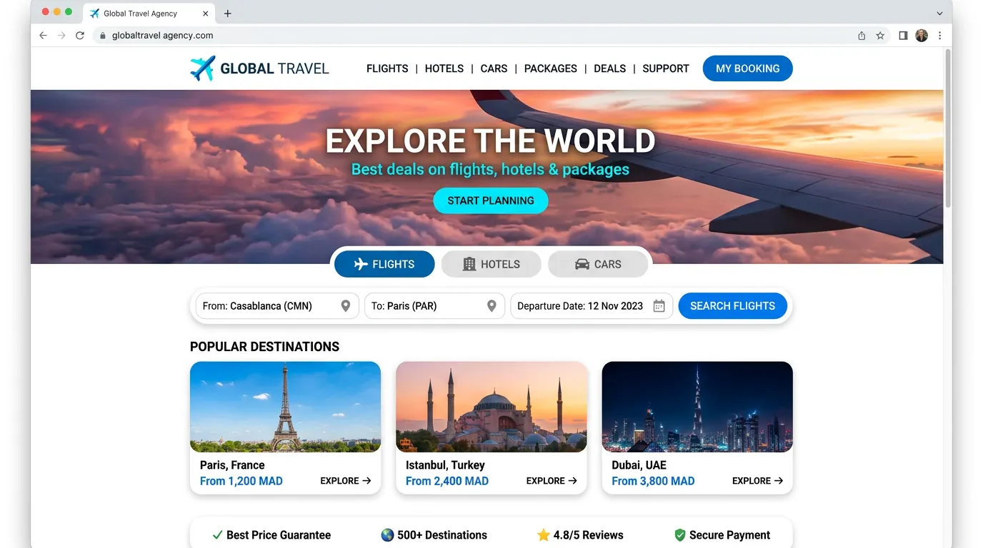 Global Travel Agency — Agence de Voyage