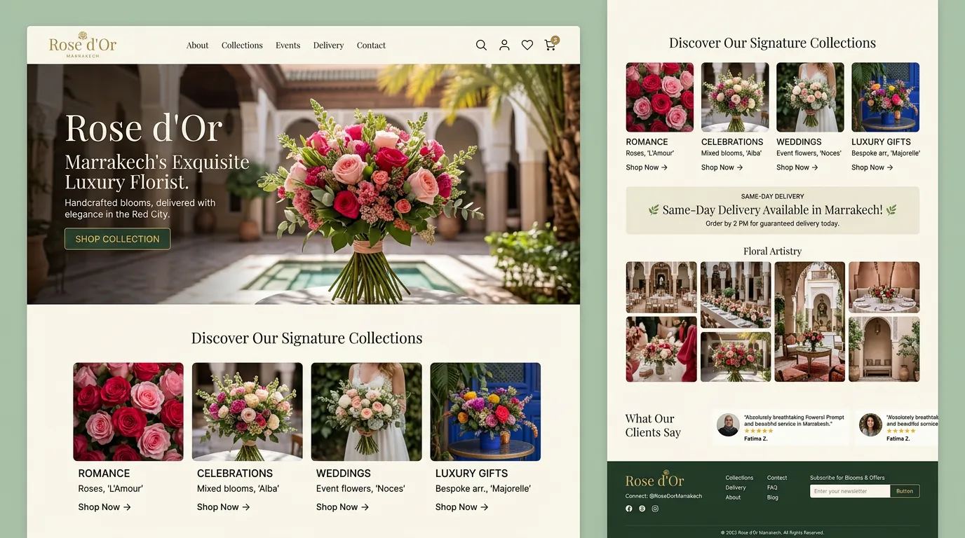 Rose d'Or Fleurs — Fleuriste