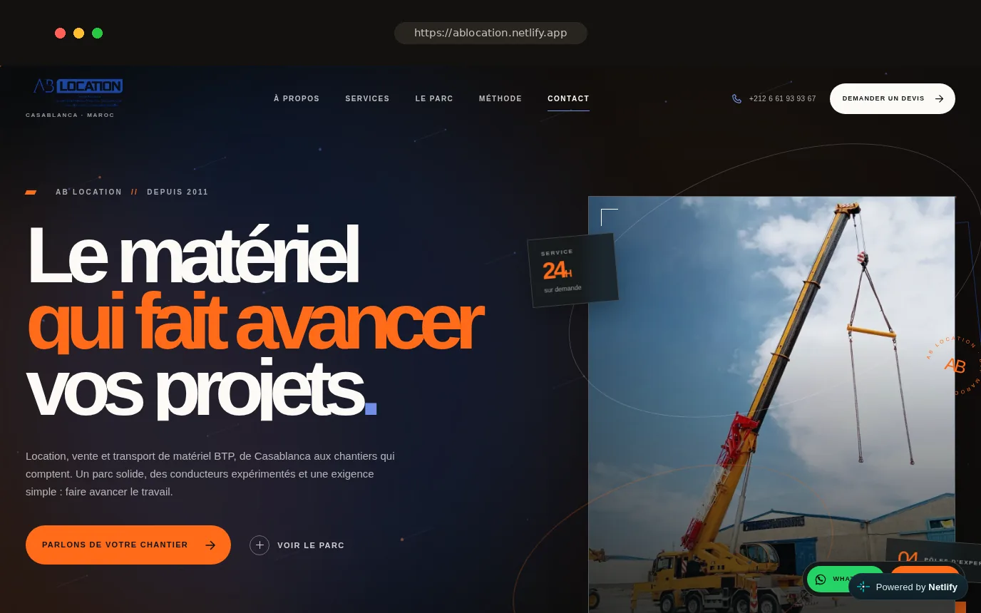 Site réel — AB Location