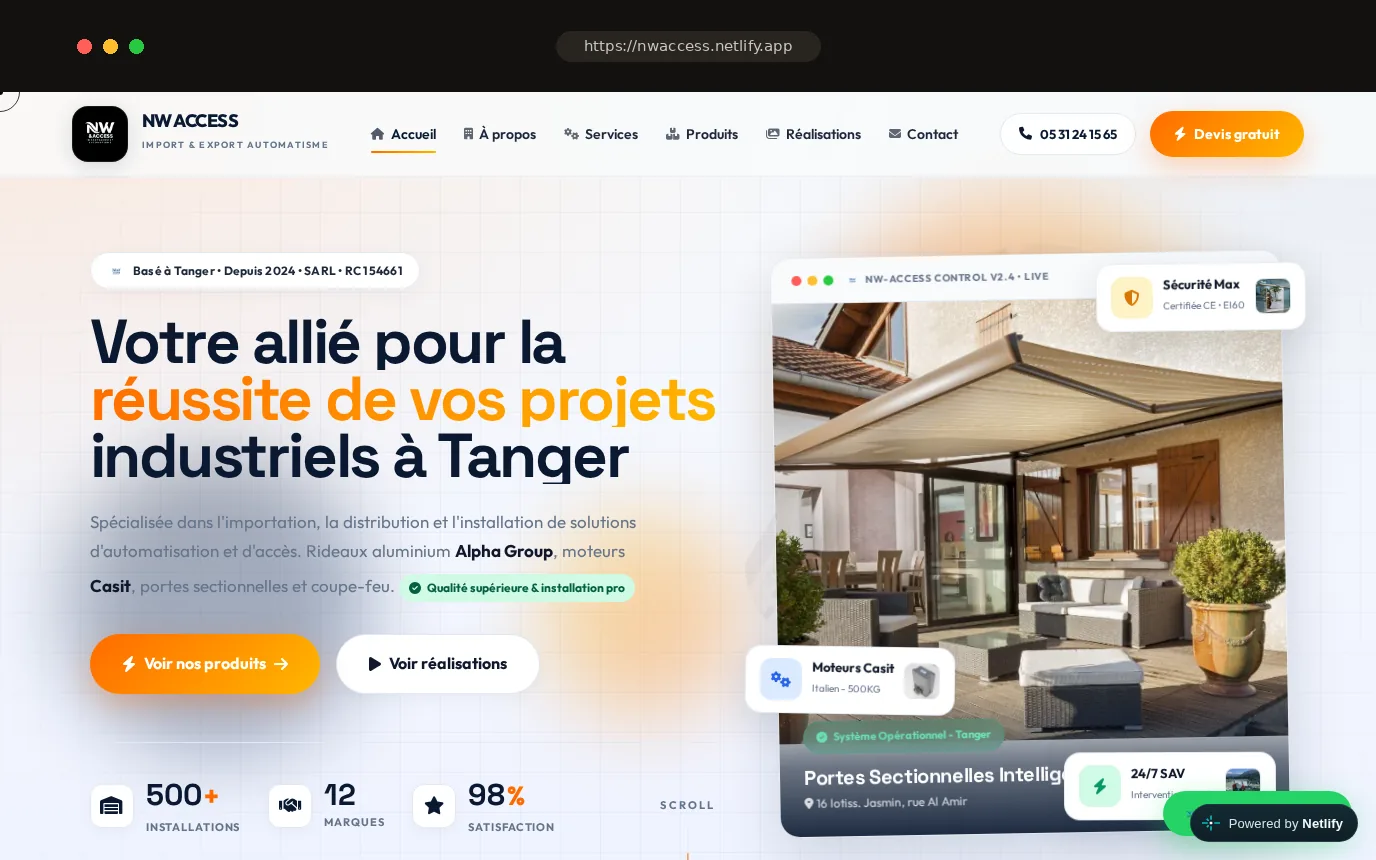Site réel — NW Access