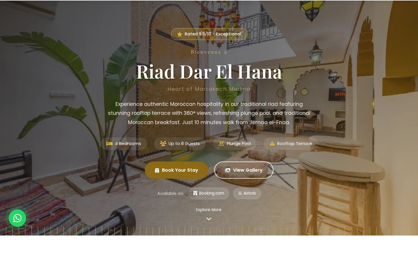 Site réel — Riad Dar El Hana