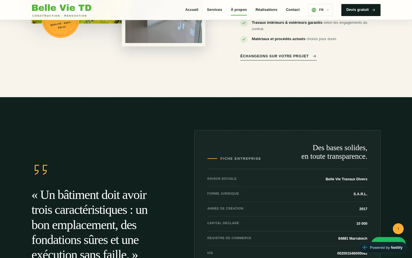 BVTD Travaux Divers — aperçu supplémentaire