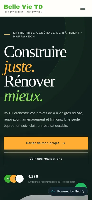 BVTD Travaux Divers — version mobile