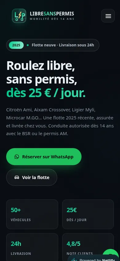 Libre Sans Permis — version mobile