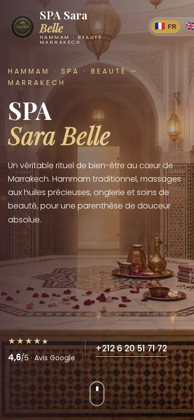 SPA Sara Belle — version mobile